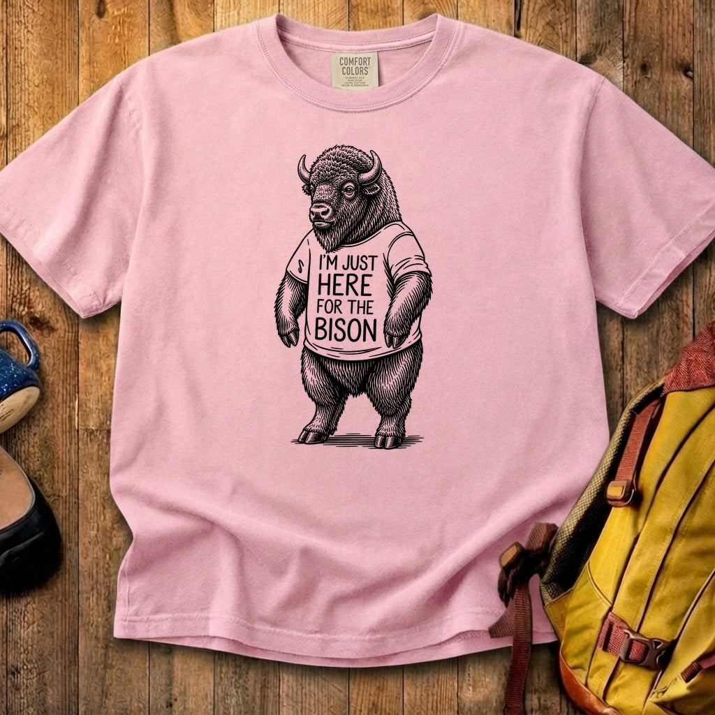 I'm Just Here for the Bison Cotton T-Shirt