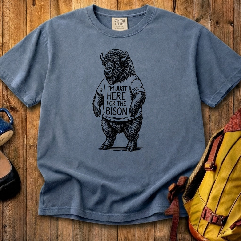 I'm Just Here for the Bison Cotton T-Shirt