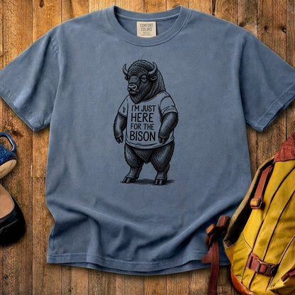 I'm Just Here for the Bison Cotton T-Shirt