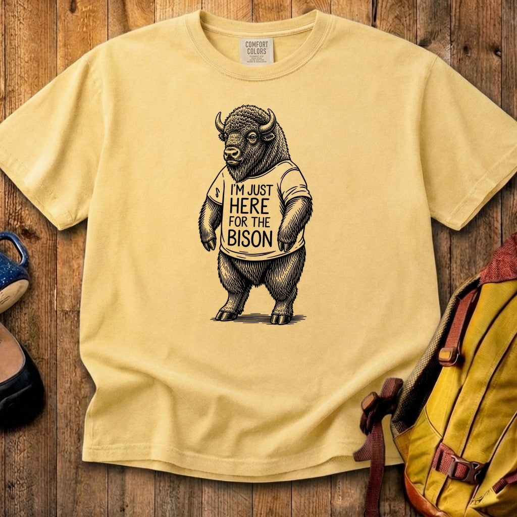 I'm Just Here for the Bison Cotton T-Shirt