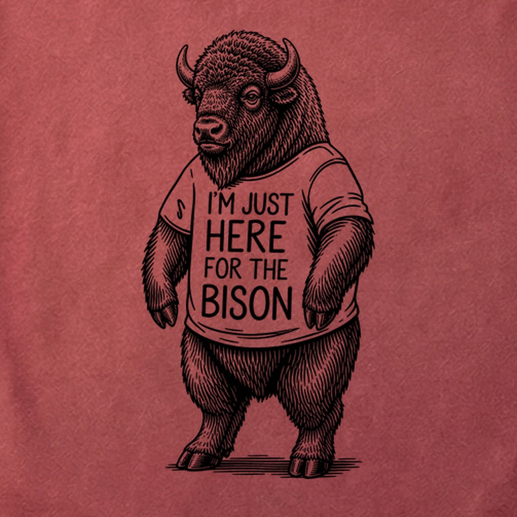 I'm Just Here for the Bison Cotton T-Shirt