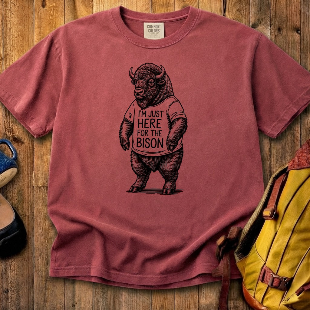 I'm Just Here for the Bison Cotton T-Shirt