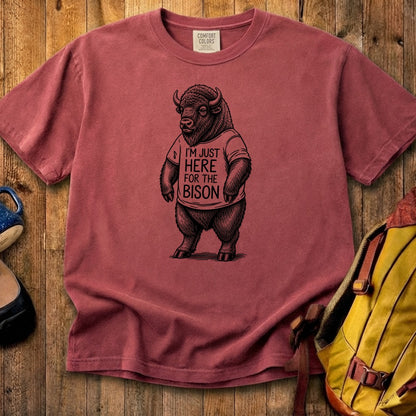 I'm Just Here for the Bison Cotton T-Shirt