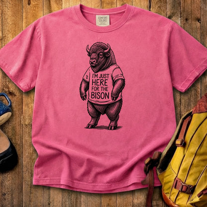 I'm Just Here for the Bison Cotton T-Shirt