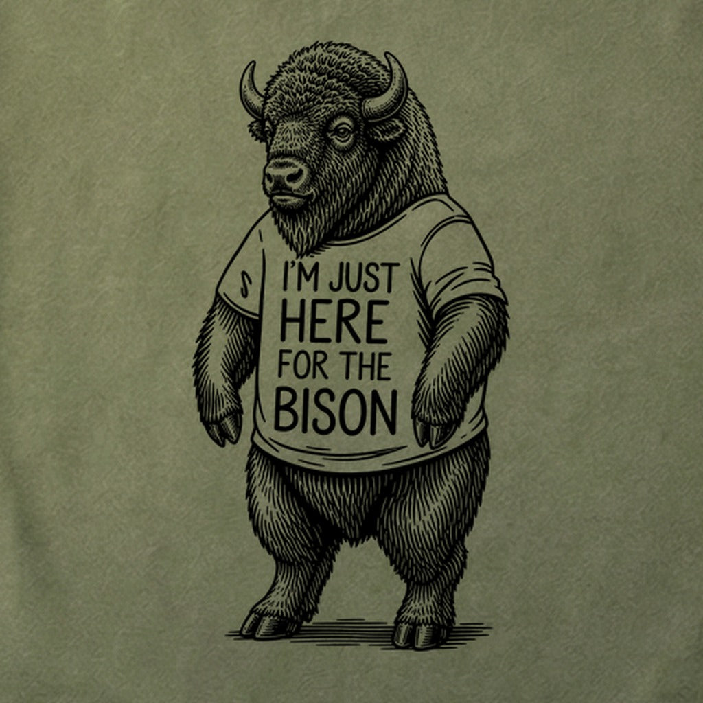 I'm Just Here for the Bison Cotton T-Shirt