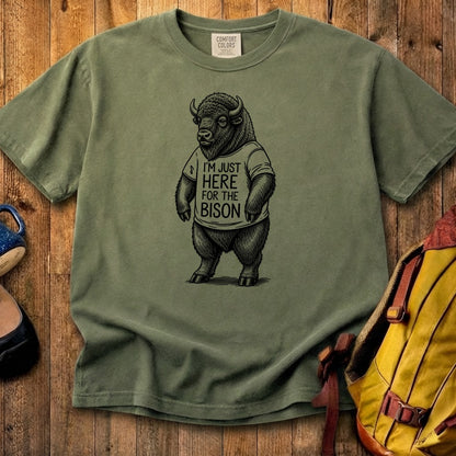 I'm Just Here for the Bison Cotton T-Shirt