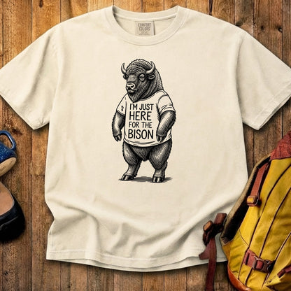 I'm Just Here for the Bison Cotton T-Shirt