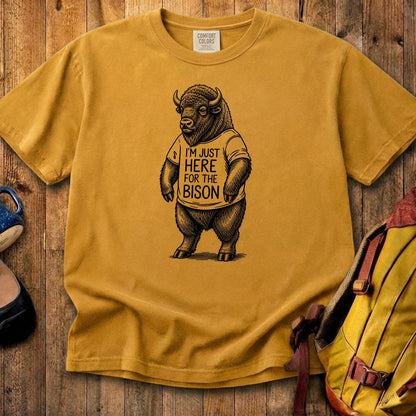 I'm Just Here for the Bison Cotton T-Shirt