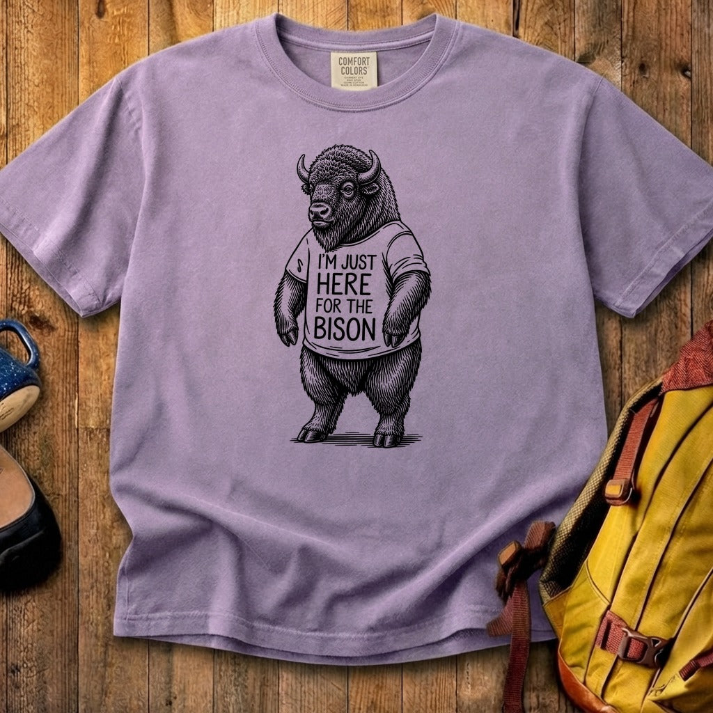 I'm Just Here for the Bison Cotton T-Shirt