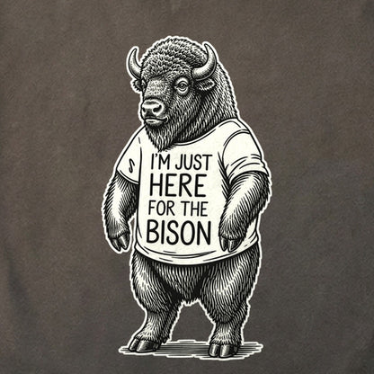I'm Just Here for the Bison Cotton T-Shirt