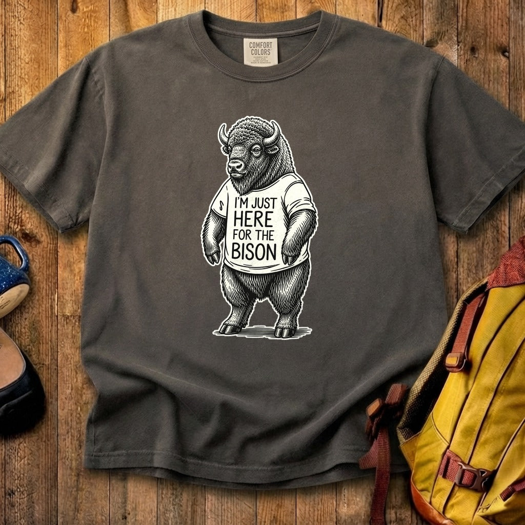 I'm Just Here for the Bison Cotton T-Shirt