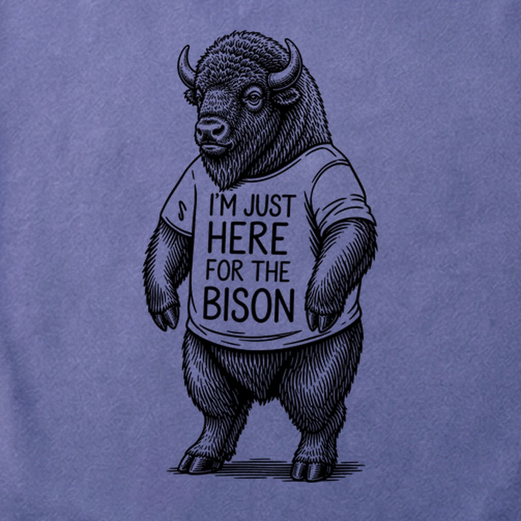 I'm Just Here for the Bison Cotton T-Shirt
