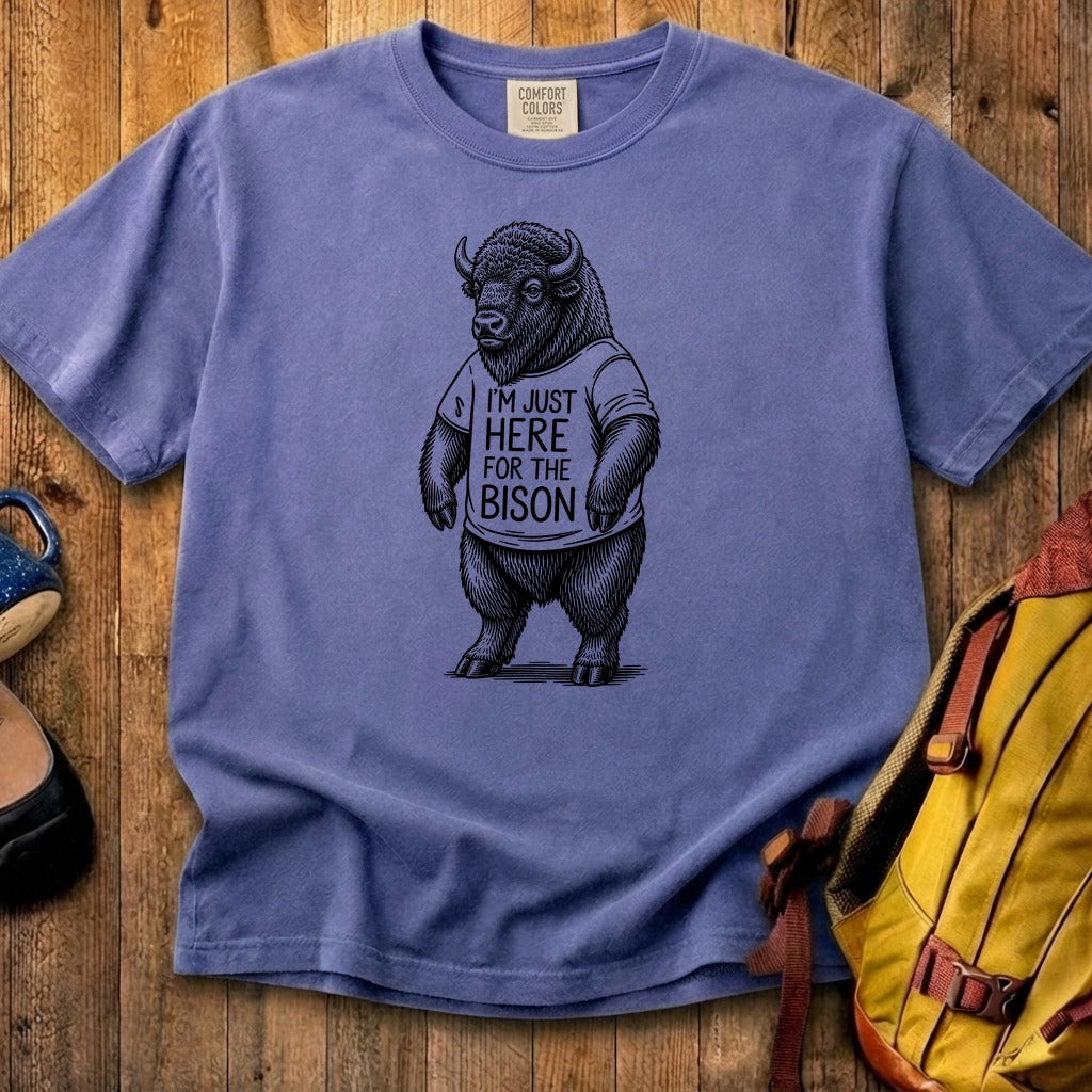 I'm Just Here for the Bison Cotton T-Shirt