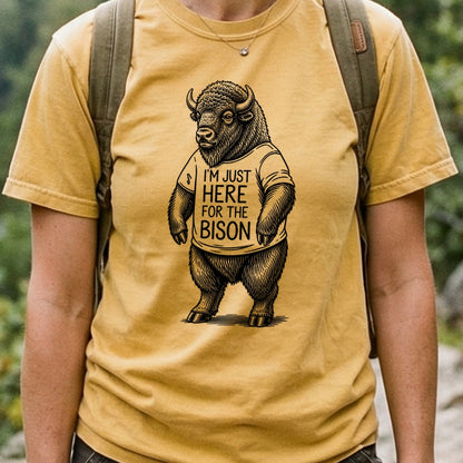 I'm Just Here for the Bison Cotton T-Shirt