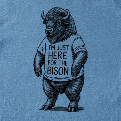 I'm Just Here for the Bison Kids Cotton T-Shirt