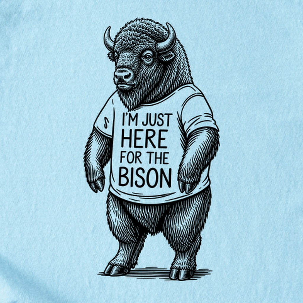 I'm Just Here for the Bison Kids Cotton T-Shirt