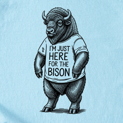 I'm Just Here for the Bison Kids Cotton T-Shirt