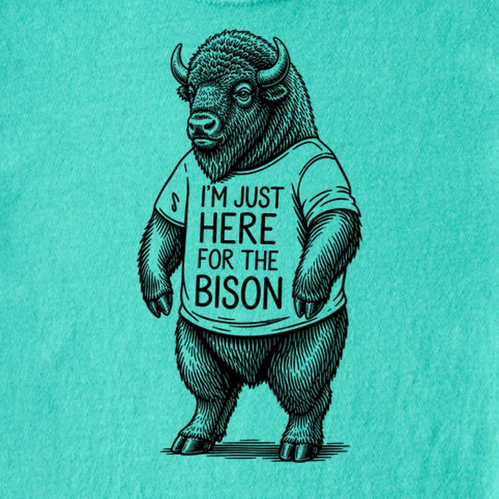 I'm Just Here for the Bison Kids Cotton T-Shirt