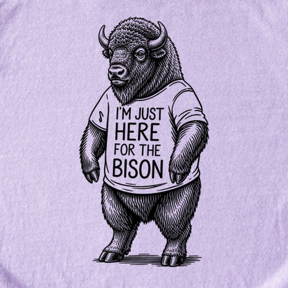 I'm Just Here for the Bison Kids Cotton T-Shirt