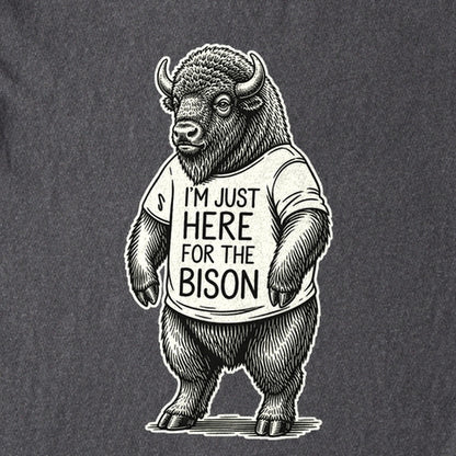 I'm Just Here for the Bison Kids Cotton T-Shirt