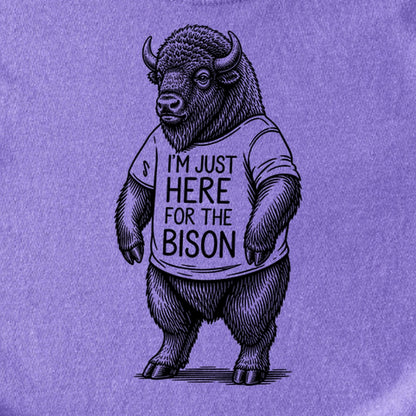 I'm Just Here for the Bison Kids Cotton T-Shirt