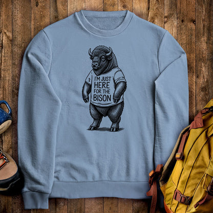 I'm Just Here for the Bison Crewneck Sweatshirt