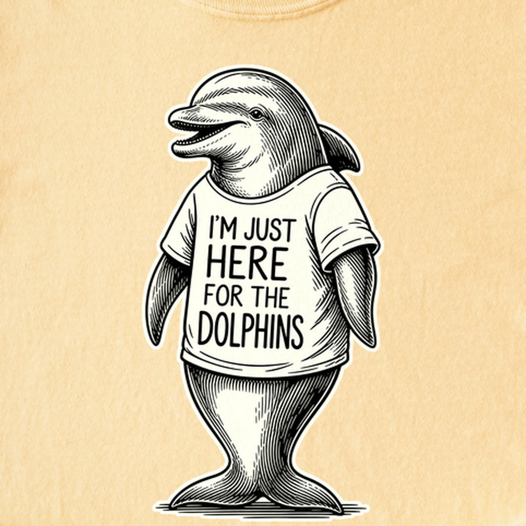 I'm Just Here for the Dolphins Kids Cotton T-Shirt