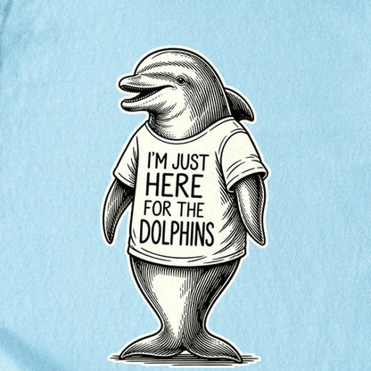 I'm Just Here for the Dolphins Kids Cotton T-Shirt
