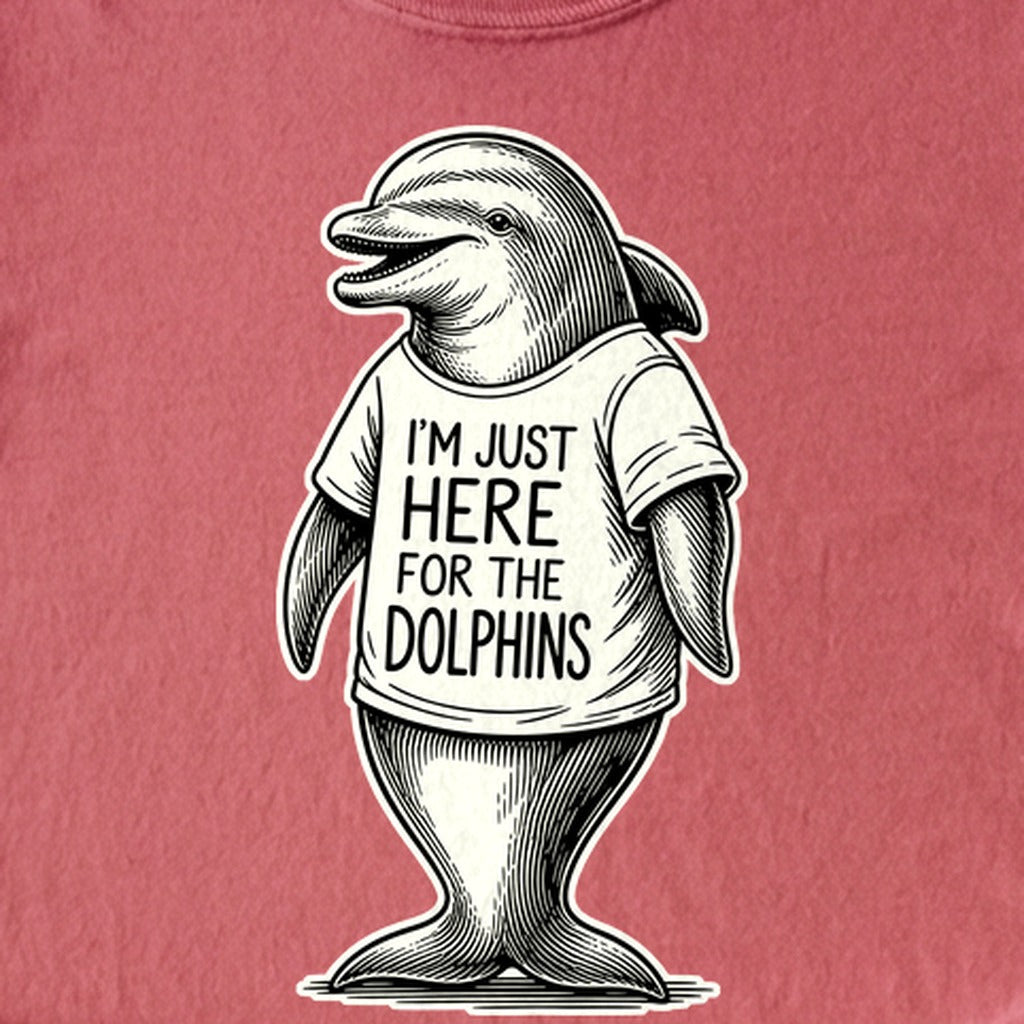 I'm Just Here for the Dolphins Kids Cotton T-Shirt