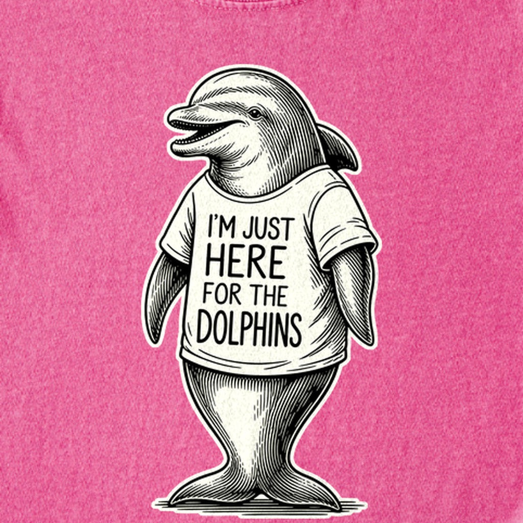 I'm Just Here for the Dolphins Kids Cotton T-Shirt