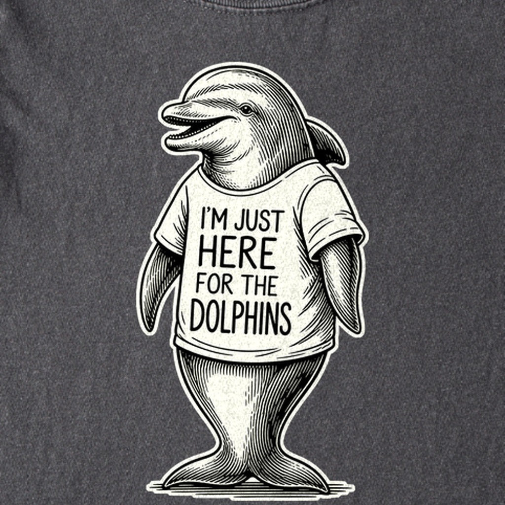 I'm Just Here for the Dolphins Kids Cotton T-Shirt