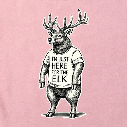 I'm Just Here for the Elk Cotton T-Shirt