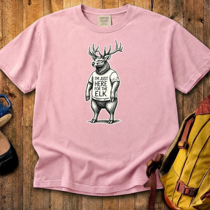 I'm Just Here for the Elk Cotton T-Shirt