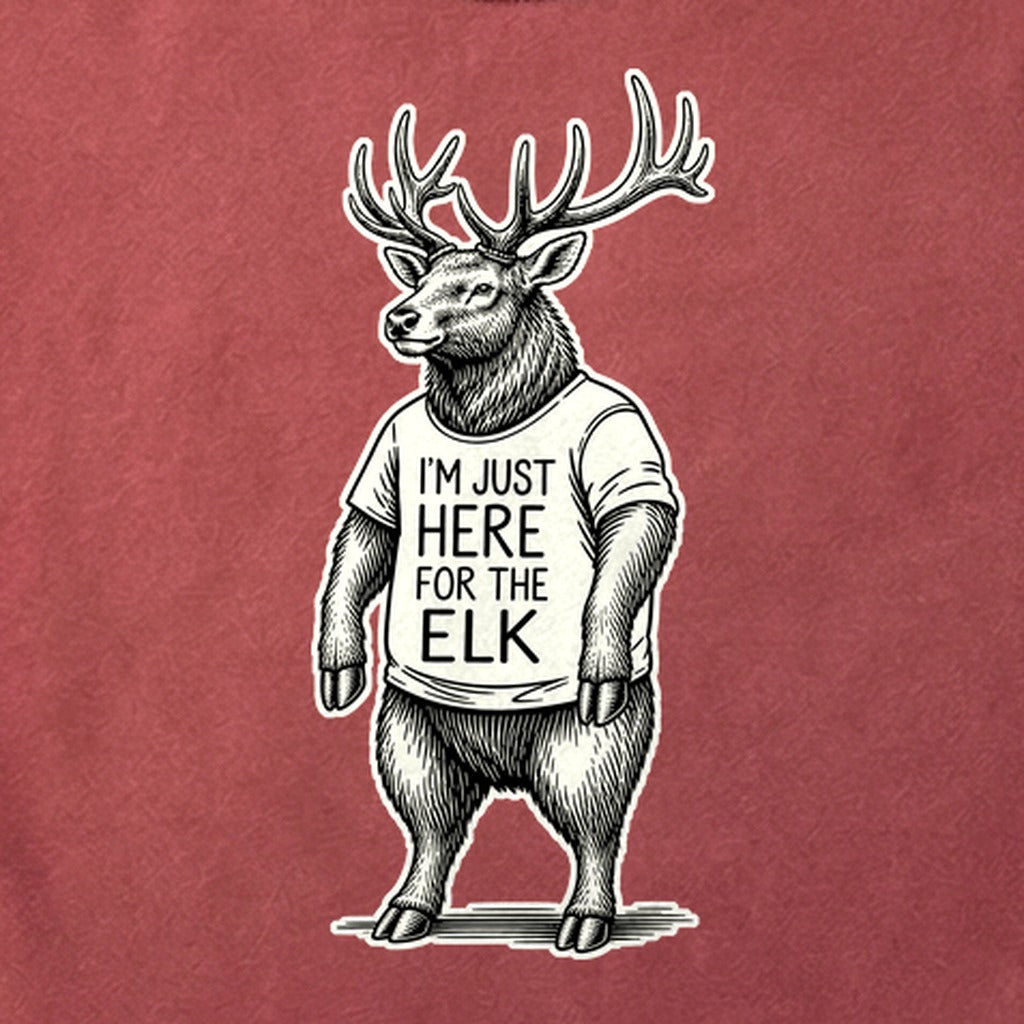 I'm Just Here for the Elk Cotton T-Shirt