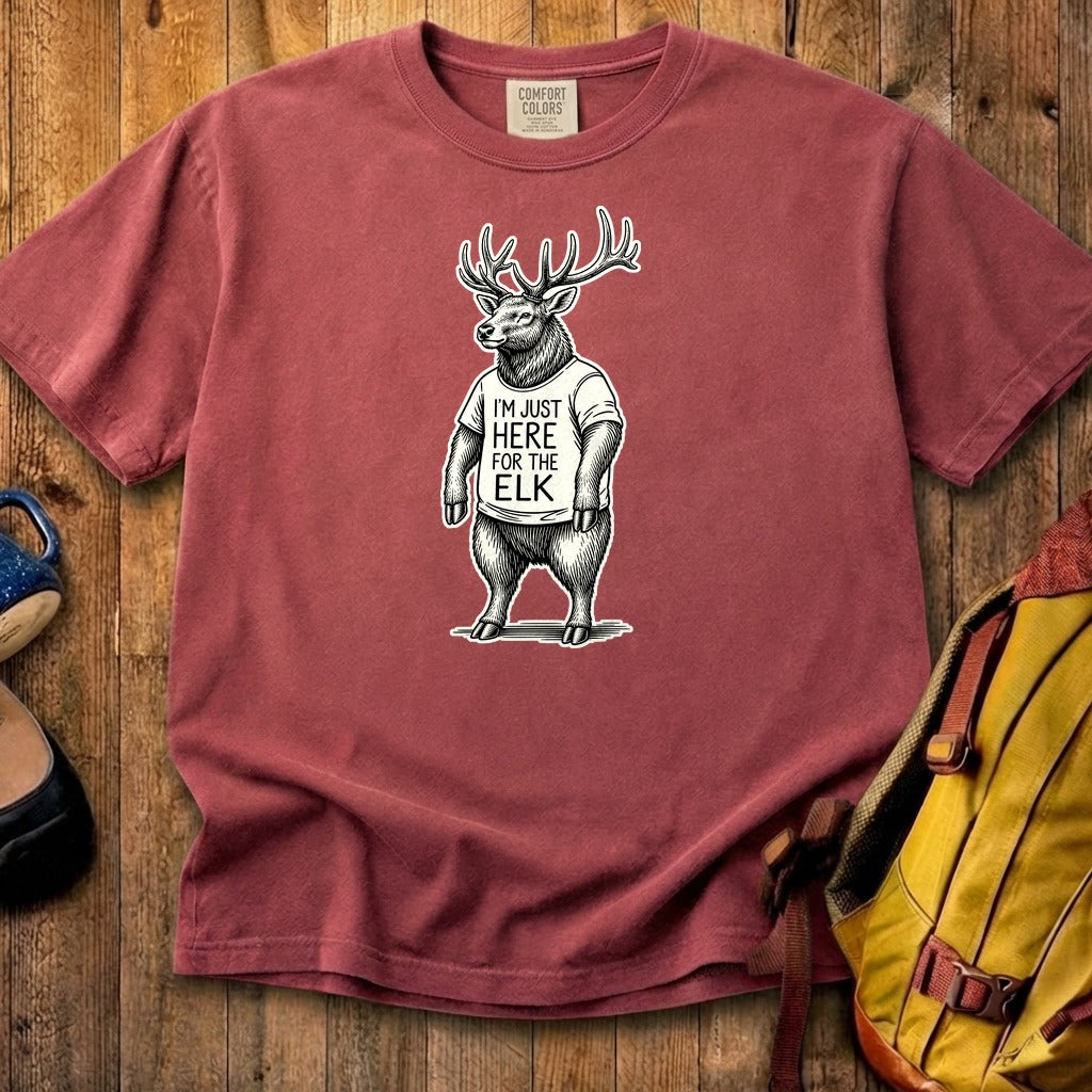 I'm Just Here for the Elk Cotton T-Shirt