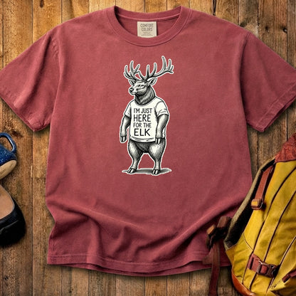 I'm Just Here for the Elk Cotton T-Shirt