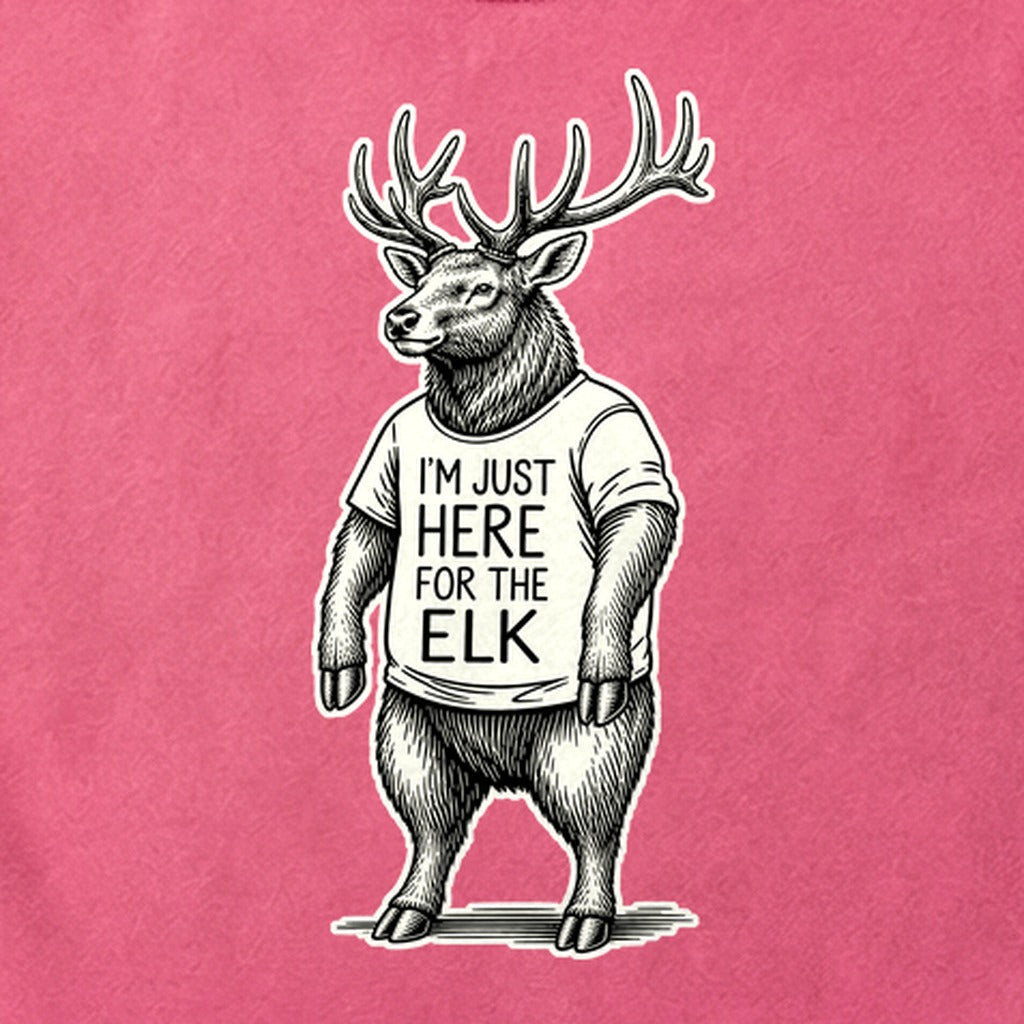 I'm Just Here for the Elk Cotton T-Shirt