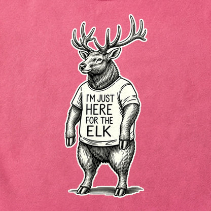 I'm Just Here for the Elk Cotton T-Shirt