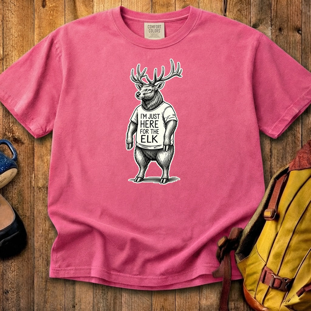 I'm Just Here for the Elk Cotton T-Shirt