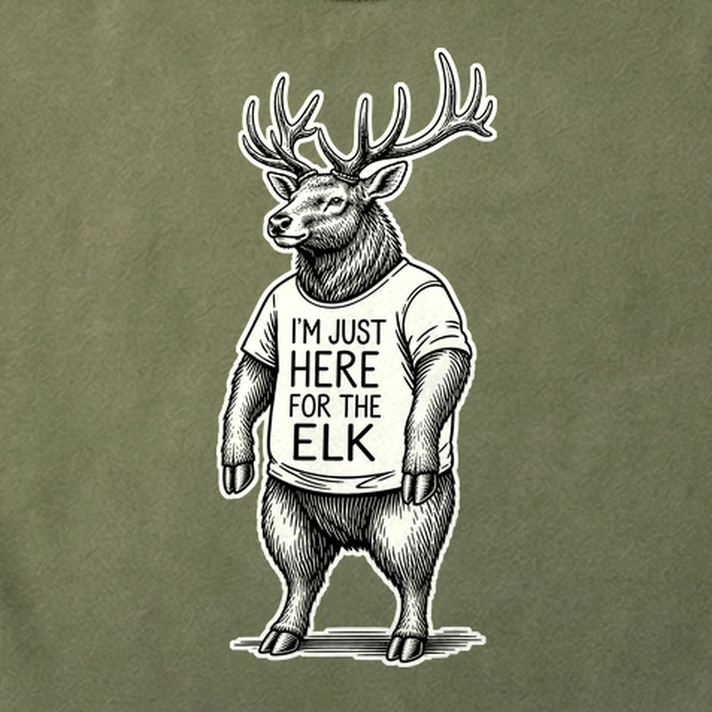 I'm Just Here for the Elk Cotton T-Shirt