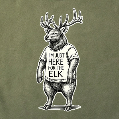I'm Just Here for the Elk Cotton T-Shirt