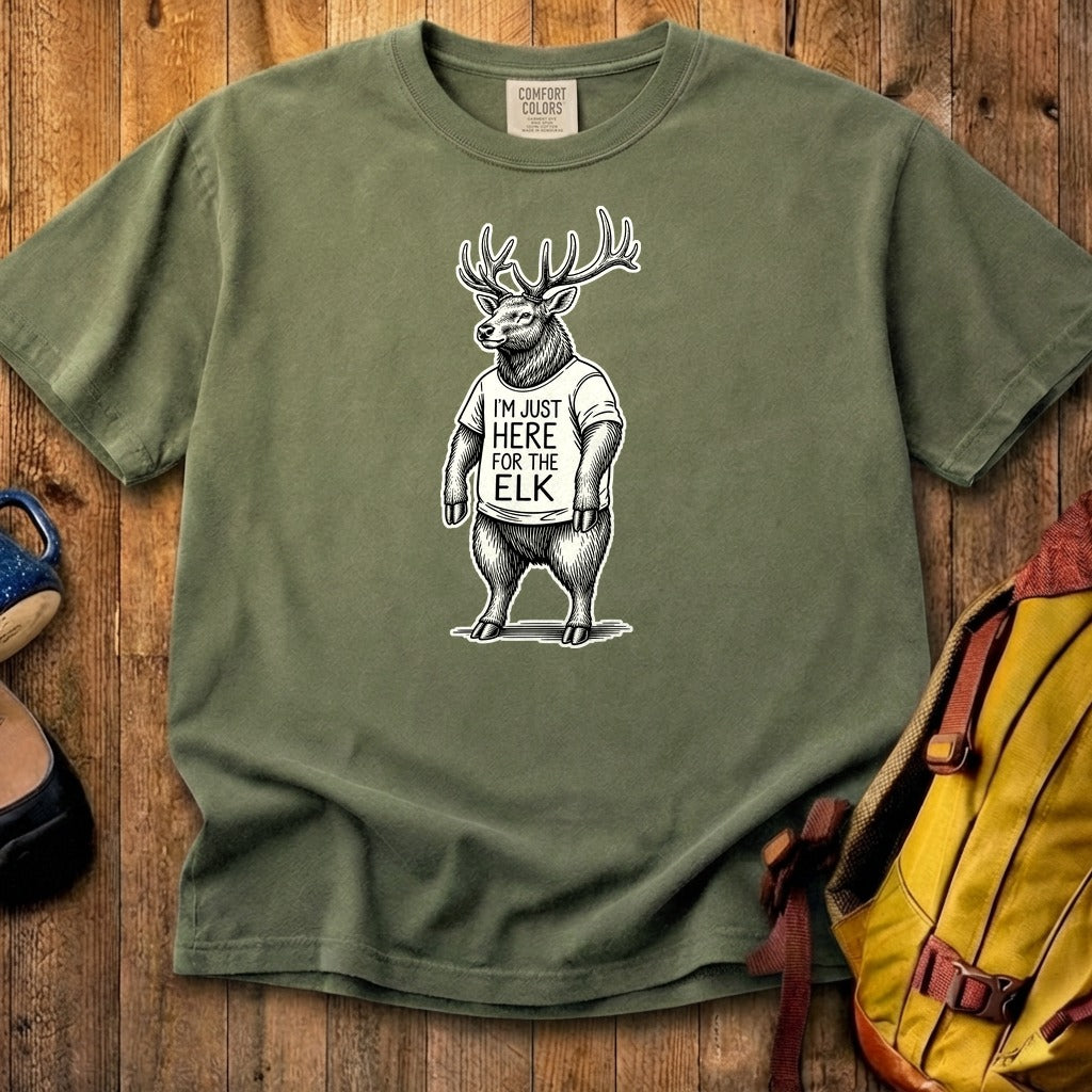 I'm Just Here for the Elk Cotton T-Shirt