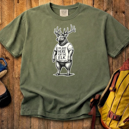 I'm Just Here for the Elk Cotton T-Shirt