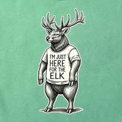 I'm Just Here for the Elk Cotton T-Shirt