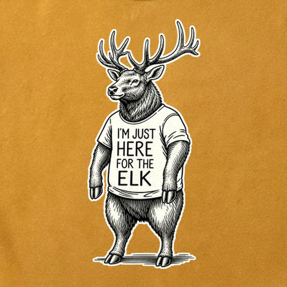 I'm Just Here for the Elk Cotton T-Shirt