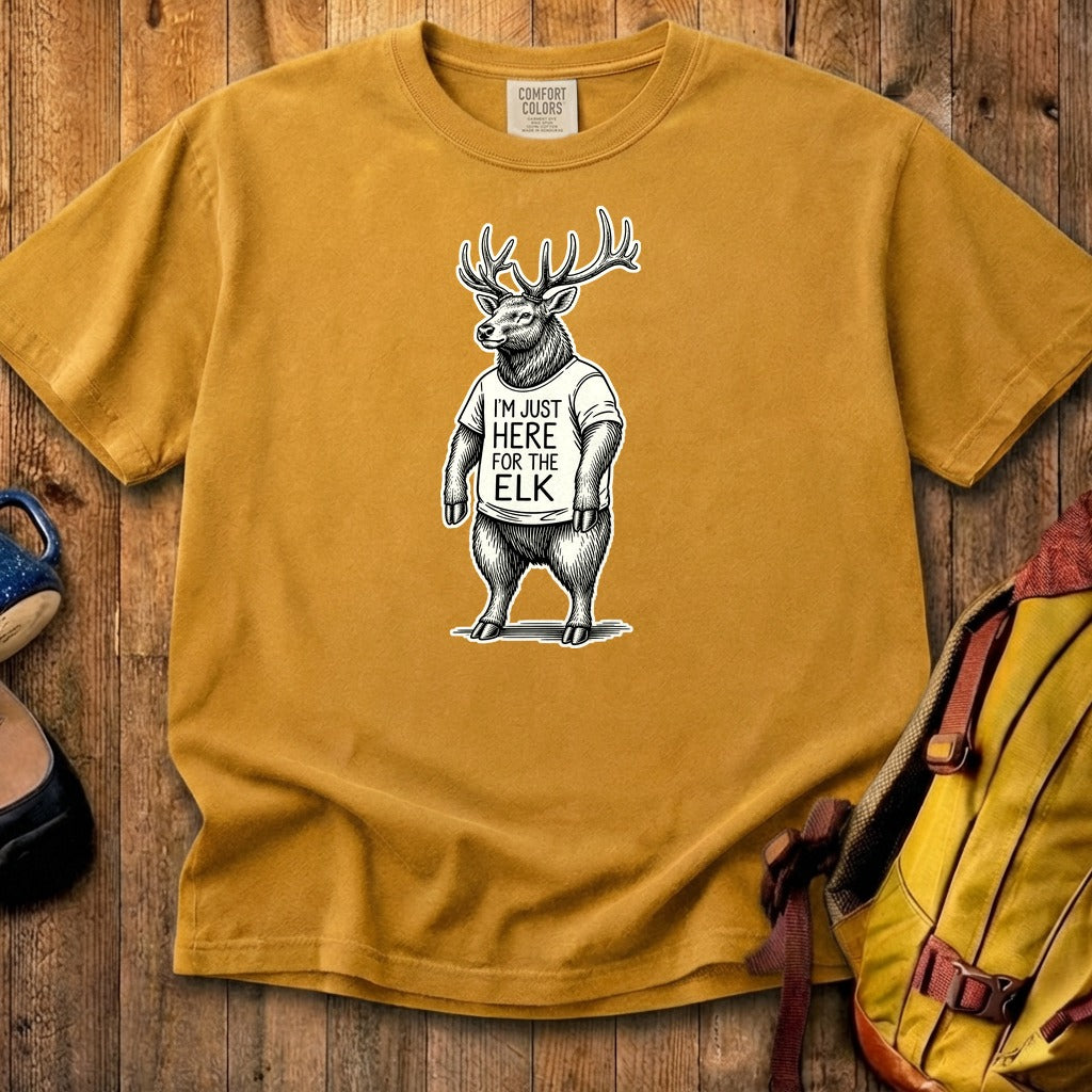 I'm Just Here for the Elk Cotton T-Shirt