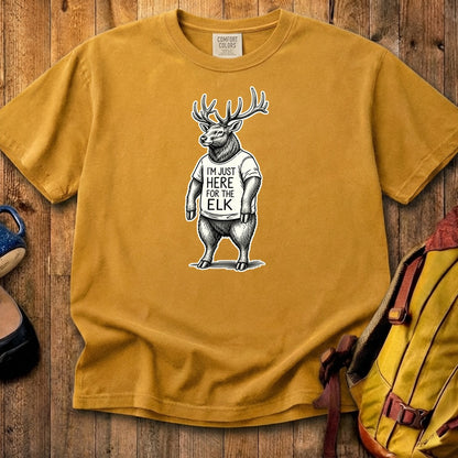 I'm Just Here for the Elk Cotton T-Shirt
