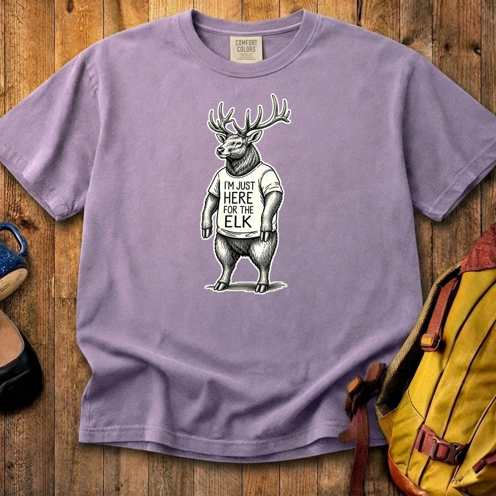 I'm Just Here for the Elk Cotton T-Shirt