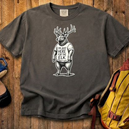 I'm Just Here for the Elk Cotton T-Shirt