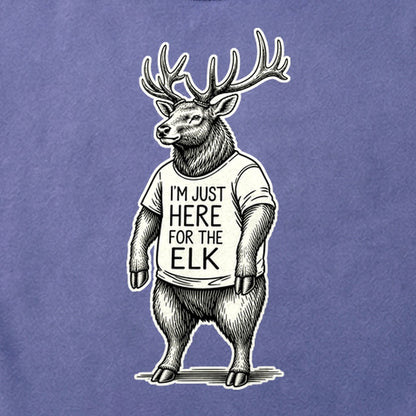 I'm Just Here for the Elk Cotton T-Shirt